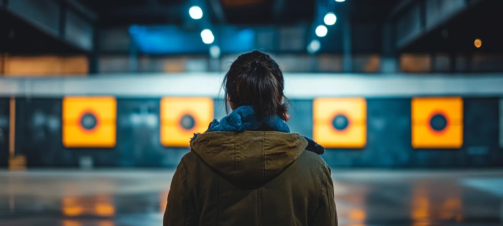 A person at a shooting range