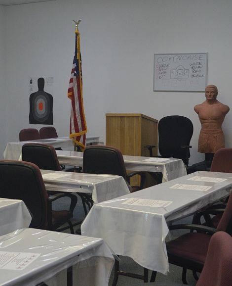 CCSPD classroom where you can renew your Illinois Concealed Carry License.